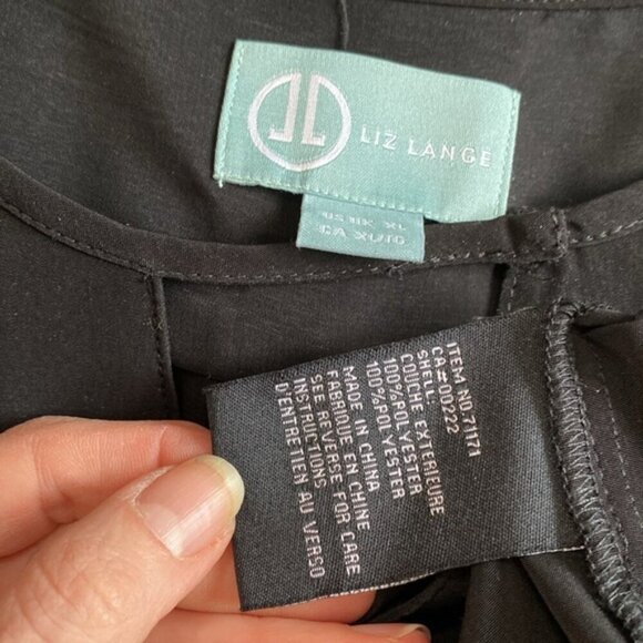 Liz Lange Black Long Sleeve Blouse Size XL - Picture 12 of 13